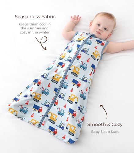 Image of Baby Sleep Sack Soft Wearable Blanket 2-Way Zipper Sleeping Bag for Girls Boys 0-3T, Viscose Made from Bamboo