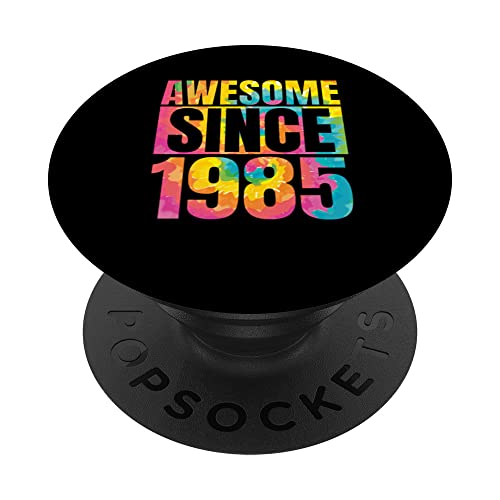 Made In 1985 38 Year Of Being Awesome 38 Birthday Tie Dye PopSockets mit austauschbarem PopGrip Made In 1985 38 Year Of Being Awesome 38 Birthday Tie Dye PopSockets mit austauschbarem PopGrip