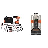 BLACK+DECKER 20V MAX Drill/Home Tool Kit with MarkIT Picture Hanging Tool Kit (LDX120PK & BDMKIT101C)