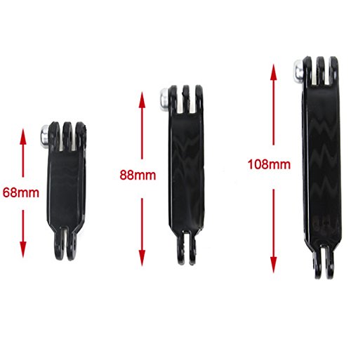 CLOVER 3 in 1 Nylon Extension Arm Set for GoPro Hero 5 / 4 / 3+ / 3 / 2 / 1 --Black - //coolthings.us