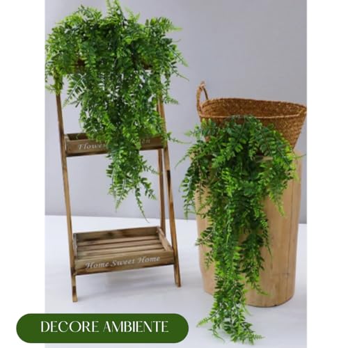 2 Pendentes De Samambaia Cheia Toque Real Folhagem Jardim