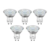 Energiesparende Glühbirne: Mit einer Leistung von 4W ersetzt diese warmweiße LED eine 50W-Halogen-Lampe, dabei sparen Sie über 92% an Stromkosten.