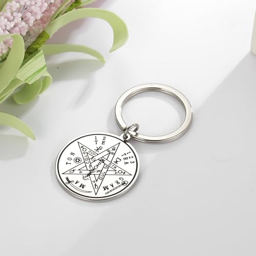 EUEAVAN Tetragrammaton Pentagram Necklace for Men Women Tetragrammaton Pentagram Protection Amulet Pagan Wicca Jewelry2