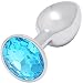 AKStore Small Super Quality Deluxe Steel Fetish Plug Anal Butt Jewelry for Fetish Kinky Sex Love Games Personal Sex Massager Good Valentine 'S / Birthday Gift (Light Blue)