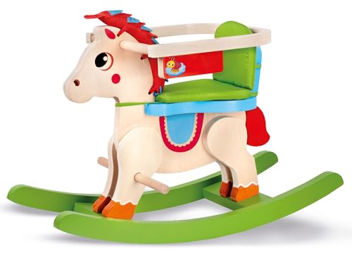 Lisciani   MONTESSORI DE MADERA   Mi bebé pony   Caballo Balancín Electrónico de Madera Parlante   Para Niños de 1 a 3 años   Desarrollo Motor y Equilibrio   Estable y Seguro   Con Sonidos y Melodías