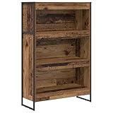RANGEMENT OPTIMISÉ: Trois étagères spacieuses offrant un espace de rangement généreux pour organiser livres, albums photos, paniers décoratifs et objets personnels, avec des dimensions globales de 80 x 30 x 121 cm pour maximiser l'utilisation de l'espace vertical.