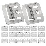 INOOMP 100 Pieces Stainless Steel Wall Panel Clamps for Integrated Fiberboard Panels in Furniture Mounting