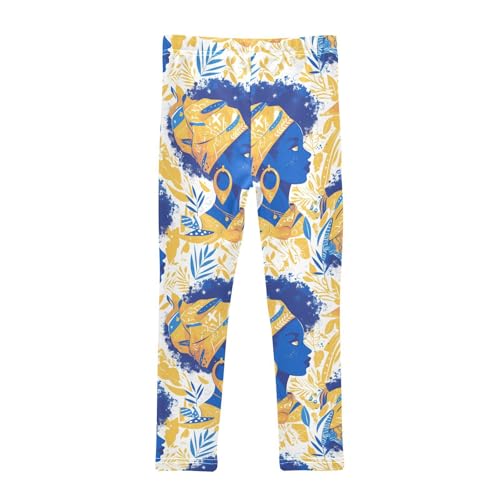 Beautiful African Woman Kids Baby Girls Athletic Leggings Stretchy Full Length Athleisure Pants Exercise2