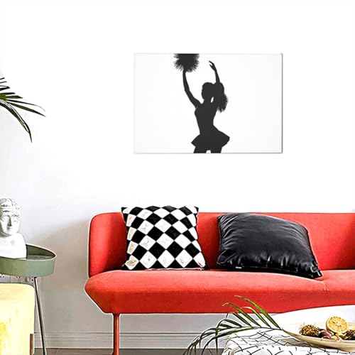 Toile de pom-pom girl 30x45 cm KKLWEGU de décoration murale moderne