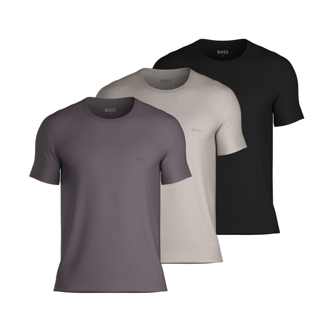 BOSS Men's T-Shirt Rn 3P Co T-Shirt, Open Miscellaneous 977, L