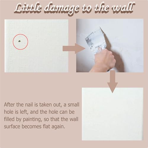 Image of 40PCS 50lbs Heavy Duty Picture Hangers, Metal Picture Hanging Hooks with Nails, Heavy Picture Hanging Hardware for Mirrors, Photos, Clocks, Artwork and Home Decoration