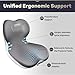 Coverado [Upgraded] Car Seat Cushion and Lumbar Support Pillow One Piece, Memory Foam Ergonomic Back Support Driving Seat Cushion for Back Pain, Non-Slip Washable Cushion for Car, Driver, Office