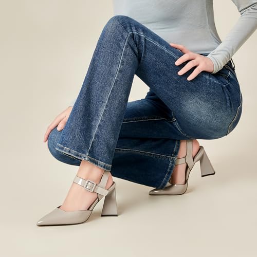 Women's Pumps Closed Pointed Toe Heels for Women Dressy Unique Heels Comfortable Dress Shoes 7