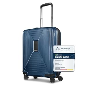 REDOLZ Hartschalen Handgepäck-Koffer | Kleiner Trolley 40 x 23 x 55 cm mit Dehnfalte erweiterbar um 5 cm | aus hochwertigem, leichtem Polypropylen Material | Ultra-leicht nur 2, 9 kg (Essentials 14)