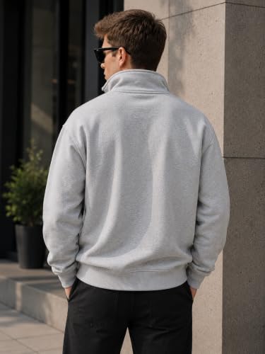 Image of Men's Cotton Fleece Half Zipper Sweatshirt