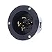 Cooper Wiring Devices 6405BK Flanged Inlet 20A 125/250V 3P4W H/L BK