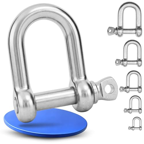 Hochwertige Edelstahl Schäkel Rostfrei - Große Auswahl - 4-25mm | Schäkel Rostfrei V4A Edelstahl 304 | Korrosionsbeständig | Schäkel Edelstahl 4mm 2Stk