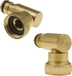 Hydrogarden 2x Gartenschlauch-Winkelverbinder Messing