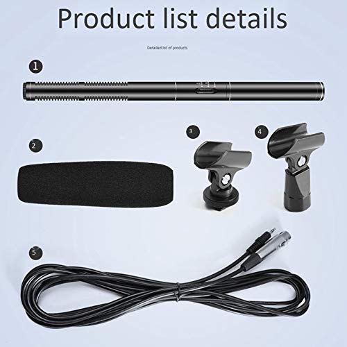 Microphone interview reflex de 5m avec câble jack 3.5mm pour prise de son reflex - 5