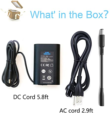 45W Ac Replacement Adapter Laptop Charger Compatible With Dell Inspiron 15-3000 15-5000 15-7000 11-3000 14-3000 14-5000 13-5000 13-7000 Series 3521 5548 5784 1525 3190 7490 3310 3583 Xps Power Cord #TOP4