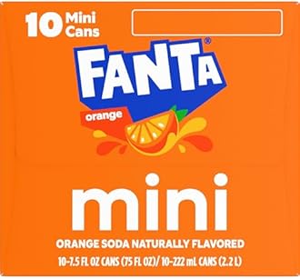 Fanta Orange Soda Can, 7.5 fl oz, 10 Pack