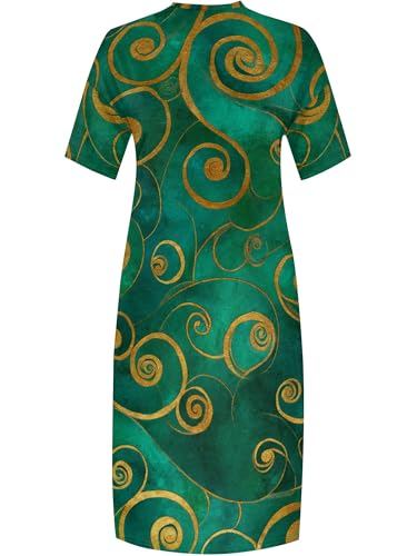 Image of SUZONANA Plus Size Dresses for Curvy Women African Print American Dress Summer Outfits Casual Loose with Pocket