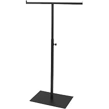 Fenteer Purse Display Stand Rack Props Organizer Storage Adjustable Closet Hanger Shelf Scarf Handbag Holder for Wig,Hat,Bracelet,Props,Jewelry,Black A,Height 35cm-60cm,Base 20cmx15cm