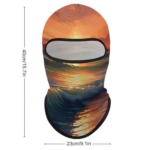 Balaclava para hombre, máscara para esquí y ciclismo, protección facial para invierno, atardecer y costa miniatura 2