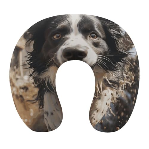 Almohada de espuma viscoelástica en forma de U 30 cm miniatura 1