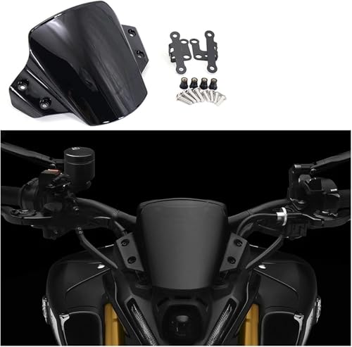 Pare-brise pour moto MT-09 solution contre le vent et les projections de route - 3