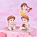 KingbeefLIU 4 Pezzi Carino Cupido Coppia Bambola Action Figure Portachiavi Ciondolo Piante Bonsai Decor Piccolo Carino E Borsa Appesa Colore Misto