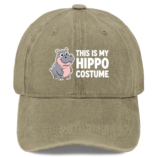 This is My Hippo Costume Hat for Men Baseball Cap Fashion Washed Dad Hats