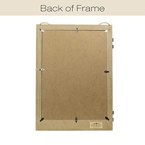 Excello Global Products Vintage Farmhouse Window Photo Frame: Rustic Hanging Distressed Wood Collage Picture Frame. Holds Four 4X6 Or 5X7 Photos. Blue Color #TOP3