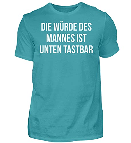 T-shirt homme en allemand avec finitions haut de gamme turquoise XXL