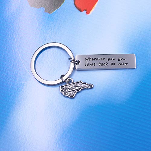 Wherever You Go Come Back to Me US Map Pendant Keychain Long Distance Gift between Lovers3