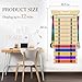 Fiaygro 12 Belts Karate Belt Display Rack with Stickers, Martial Arts Belt Display Holder, Taekwondo Belt Display, Jiu Jitsu BJJ Belt Display Hanging Holder for Kids and Adults Gifts (Natural)