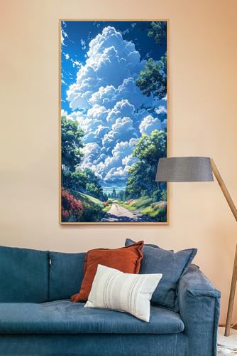 Cuadros de decoración modernos para salón: pintura de diamante 5D de paisaje 5