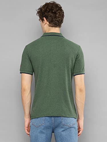 Image of Allen Cooper Solid Pure Cotton Polo Tshirts for Men
