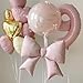 4Pcs Giant Pink Bow Balloons 38Inch/coquette Birthday Party Supplies/Pink Bachelorette Bridal Engagement Wedding Anniversary Supplies for Women/Valentine's Day Decor