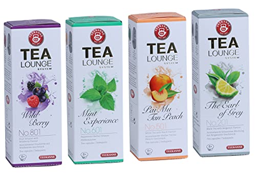 Tetera Tealounge cápsulas – Té de frutas, té de hierbas, té negro, té blanco, surtido con 4 variedades (32 cápsulas)