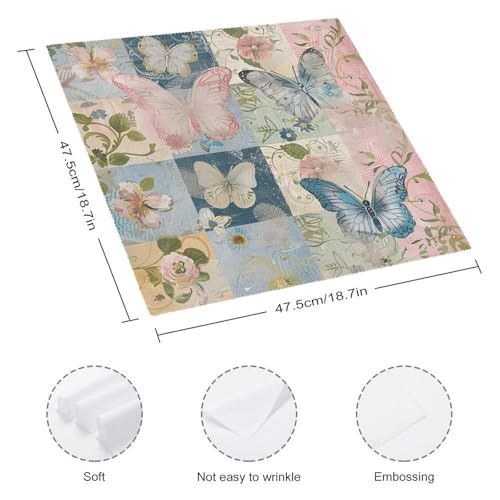 Servilletas de tela reutilizables set de 2 con diseño floral miniatura 2