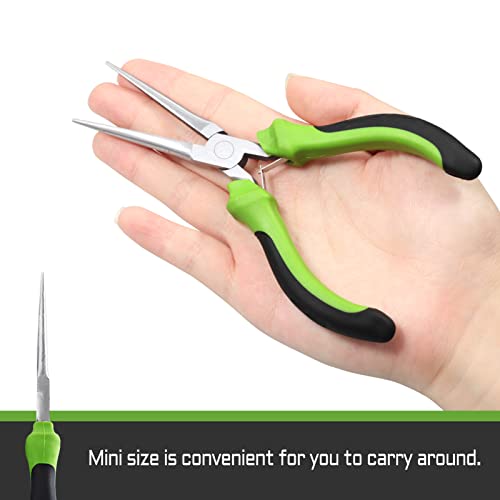 Image of Small Needle Nose Pliers for Jewelry Making 5 Inch Precision Pliers Smooth Jaw for Bending Wire and Small Object Gripping