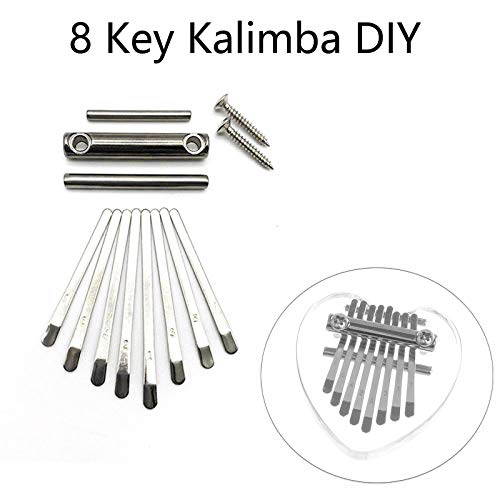 Mini Kalimba, 8 Tasten Daumenklavier, Transparentes Acryl Holz Daumenklavier Musikinstrument Geschenk für Anfänger, Erwachsene und Kinder (Heart-shaped) - Image 3