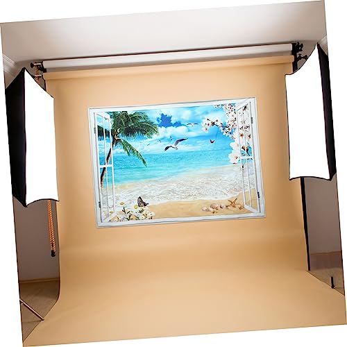 jojofuny 3 Pecas Fundo Cenário De Praia Tapeçaria De Cenário Natural Tapeçaria Engraçada Tapeçaria P