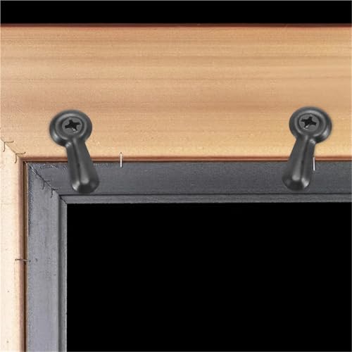 Image of Picture Frame Backing Clips 1000Pcs Picture Turn Button Fasteners Photo Frame Hardware and 1000 Screws for Craft, Hanging, Drawing, Black for Hanging Pictures