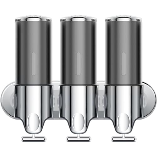 La Mejor Selección de Dispensadores de ducha Top 10. 48 Dispensador de Shampoo, Dispensador de champú y acondicionador, Dispensador de jabón montado en la Pared, Dispensador de champú para Ducha, Dispensador de champú ABS, Líquido...