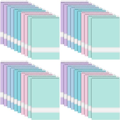 Cholemy 30 Pack Office Spiral Steno Pads Bulk 6 x 9 Inch