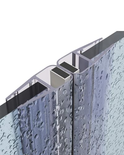 Gedotec Magnet-Duschlippendichtung für Duschtüren wasserabweisend - 1 Paar Magnetdichtung 180 OHNE ANSCHLAG - Magnetduschdichtung PVC Länge: 2 m - Duschdichtung 6mm - 8mm - Duschkabinen Dichtungen
