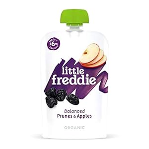 Little Freddie Organic Baby Food Stage 1 (from 4 months) Prunes and Apples (6x100g pouches)