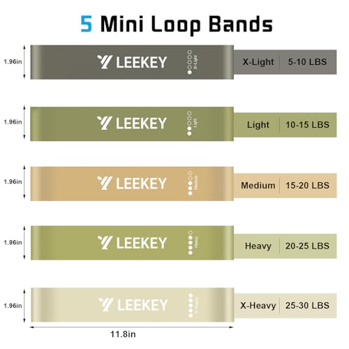 Image of LEEKEY Resistance Bands, Exercise Bands with Handles,Pull Up Assist Bands - Bands for Working Out,Band for Men and Women Fitness Training, Physical Therapy,Home Workouts